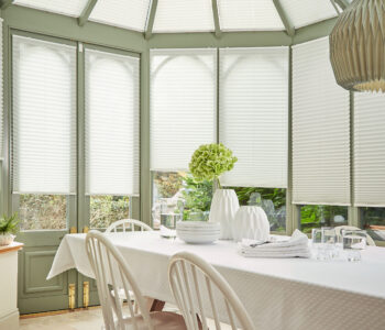 Control heat privacy and light with pleated blinds