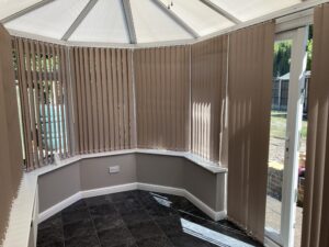 Conservatory vertical blinds fitted